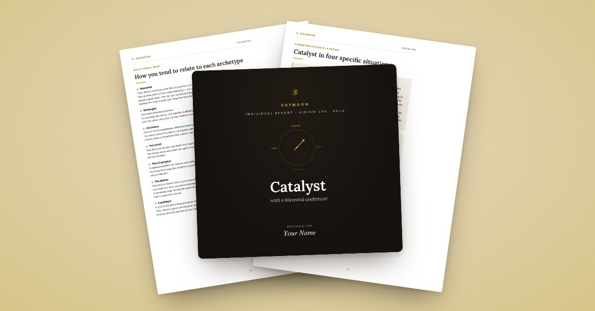 The Shemoon Catalyst report: cover and inside pages